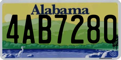 AL license plate 4AB7280