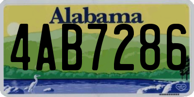 AL license plate 4AB7286