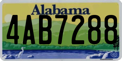 AL license plate 4AB7288