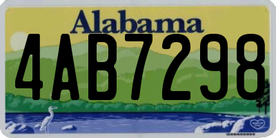 AL license plate 4AB7298