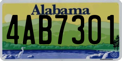 AL license plate 4AB7301