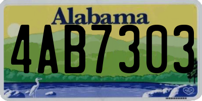 AL license plate 4AB7303