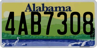 AL license plate 4AB7308