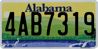 AL license plate 4AB7319