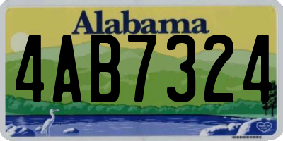 AL license plate 4AB7324