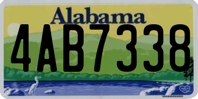 AL license plate 4AB7338