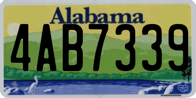 AL license plate 4AB7339