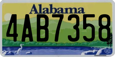 AL license plate 4AB7358