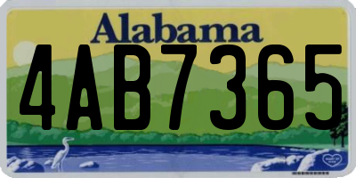 AL license plate 4AB7365