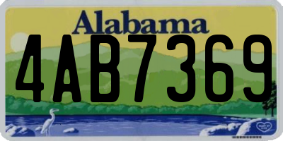 AL license plate 4AB7369