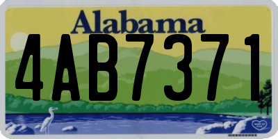 AL license plate 4AB7371
