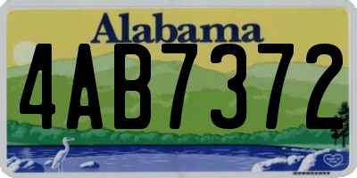 AL license plate 4AB7372