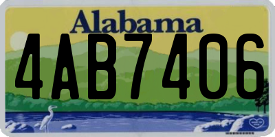 AL license plate 4AB7406
