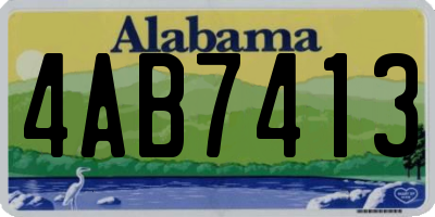 AL license plate 4AB7413
