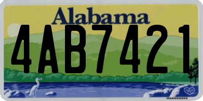 AL license plate 4AB7421