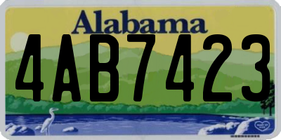 AL license plate 4AB7423