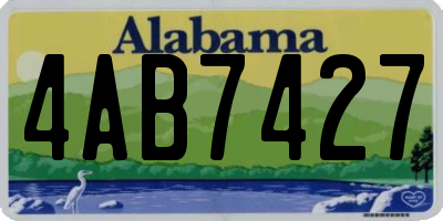 AL license plate 4AB7427