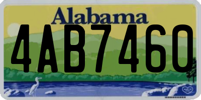 AL license plate 4AB7460