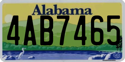 AL license plate 4AB7465