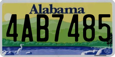 AL license plate 4AB7485