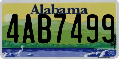 AL license plate 4AB7499