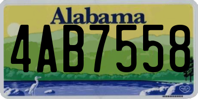 AL license plate 4AB7558