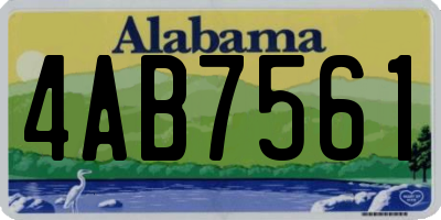 AL license plate 4AB7561