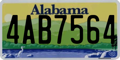 AL license plate 4AB7564