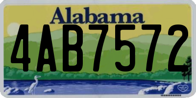 AL license plate 4AB7572