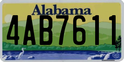 AL license plate 4AB7611