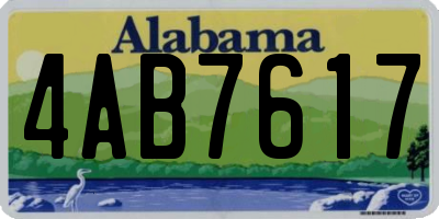 AL license plate 4AB7617