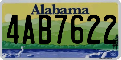 AL license plate 4AB7622