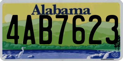AL license plate 4AB7623