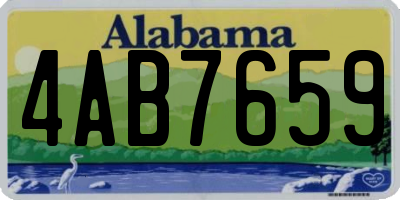 AL license plate 4AB7659
