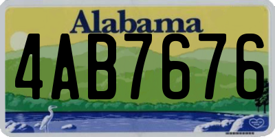 AL license plate 4AB7676