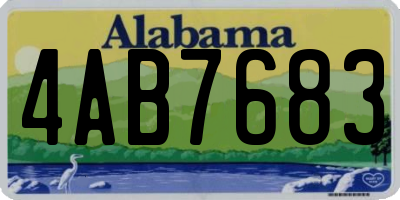 AL license plate 4AB7683