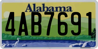 AL license plate 4AB7691