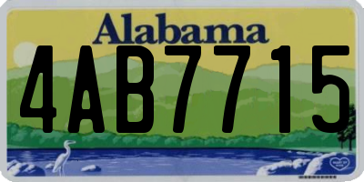 AL license plate 4AB7715