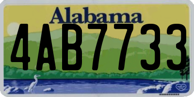 AL license plate 4AB7733