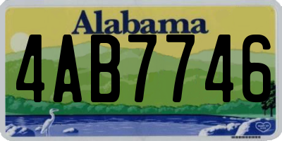 AL license plate 4AB7746