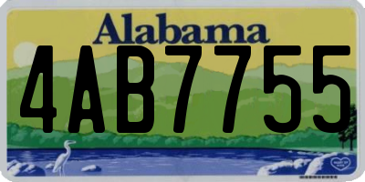 AL license plate 4AB7755