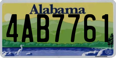 AL license plate 4AB7761