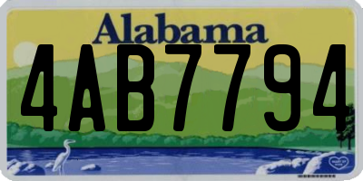 AL license plate 4AB7794