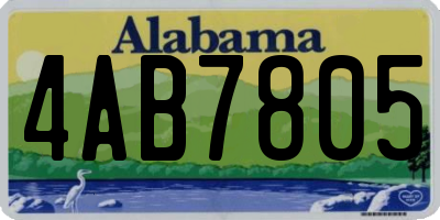 AL license plate 4AB7805