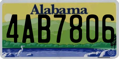 AL license plate 4AB7806
