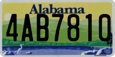 AL license plate 4AB7810