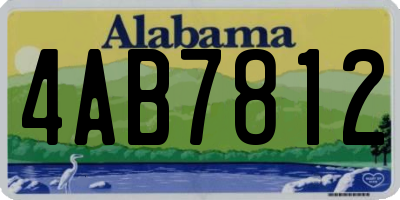 AL license plate 4AB7812