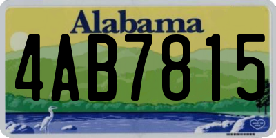 AL license plate 4AB7815
