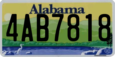 AL license plate 4AB7818