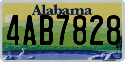 AL license plate 4AB7828